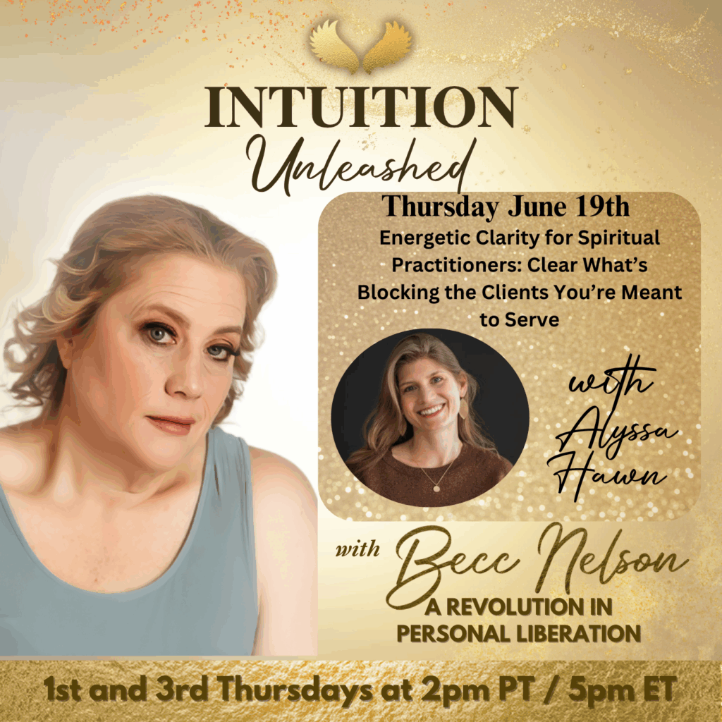 Becc Nelson and Alyssa Hawn discussing intuitive healing, Human Design, and ThetaHealing on the Intuition Unleashed podcast