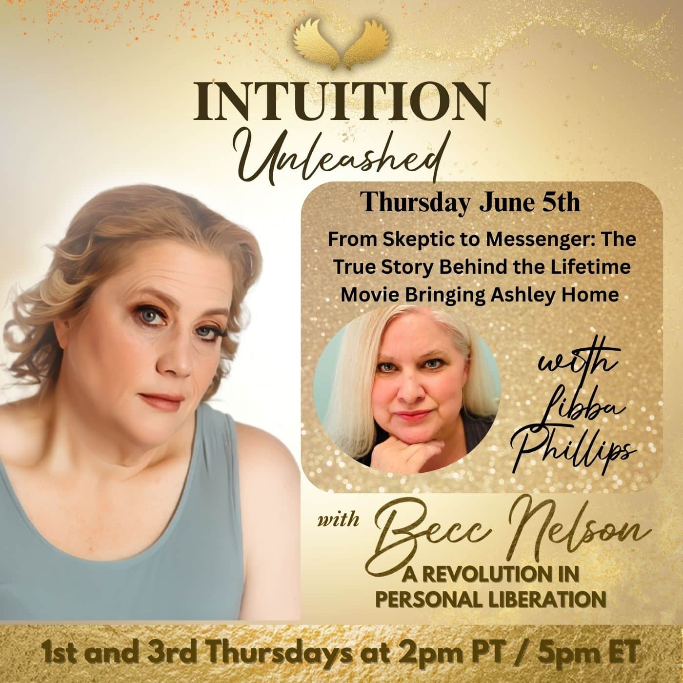Portrait of Libba Phillips, angel communicator and intuitive coach, guest on the Intuition Unleashed podcast episode about her transformation and the true story behind the Lifetime movie Bringing Ashley Home.
